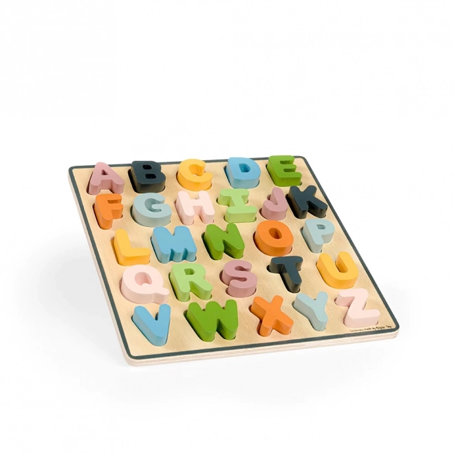 Puzzle mari litere din lemn bigjigs toys