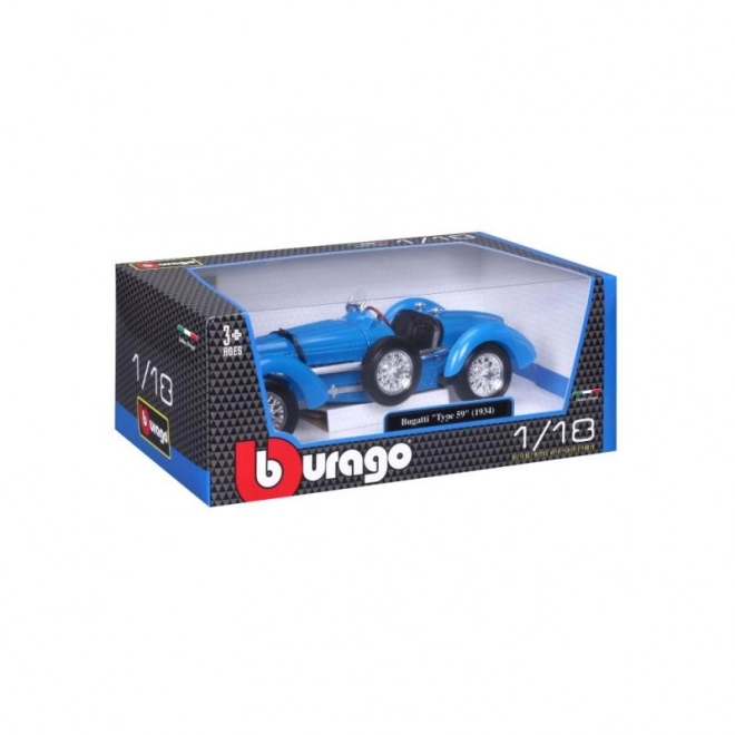 Model colecție Bburago Bugatti Type 59 albastru