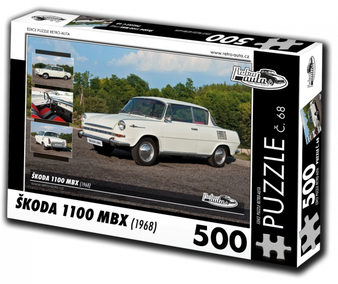 PUZZLE RETRO-AUTA Škoda 1100 MBX 1968 500 de piese