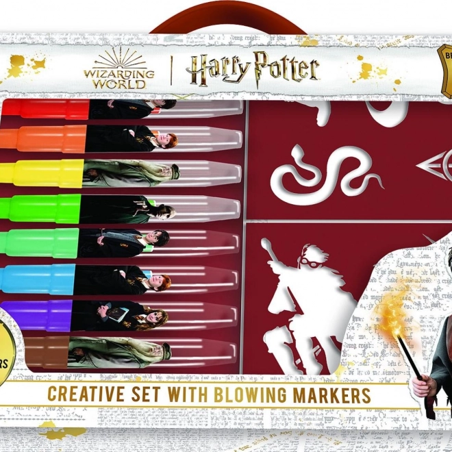 Set creativ de markere suflante Harry Potter