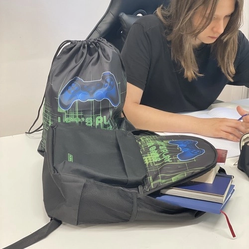 Rucsac școlar gamer cu sac de sport 22L