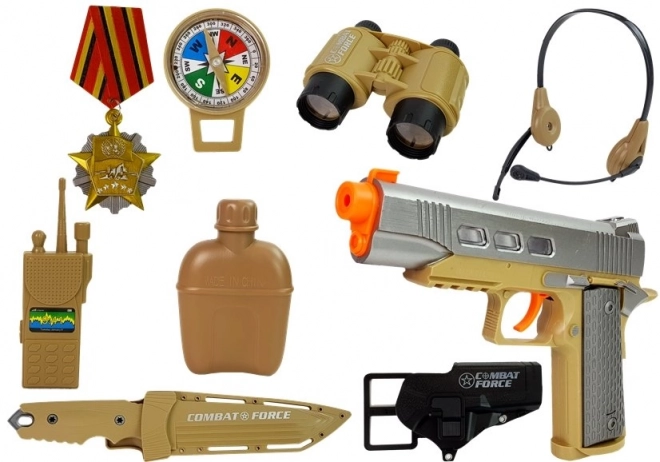 Set militar cu accesorii pentru copii