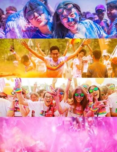 Set pudră colorată Holi 10 culori