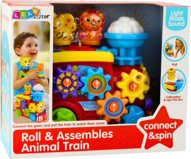 Locomotiva muzicală interactivă pentru copii Colorată