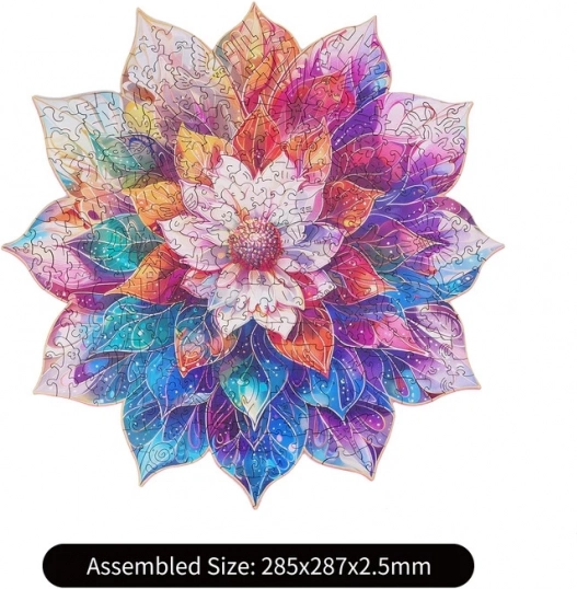 Puzzle de lemn Mandala Florală