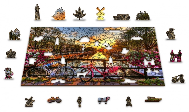 Puzzle din lemn Orașul Amsterdam