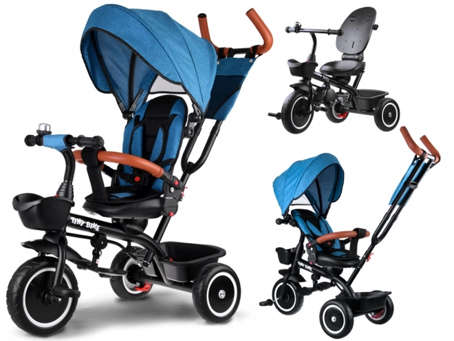 Tricicletă pentru copii Tiny Bike 3 în 1 cu parasolar – Verde