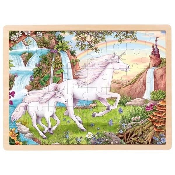 Puzzle din lemn Unicorn Goki