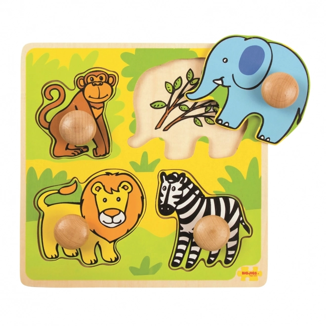 Primul puzzle safari pentru copii de la Bigjigs Toys