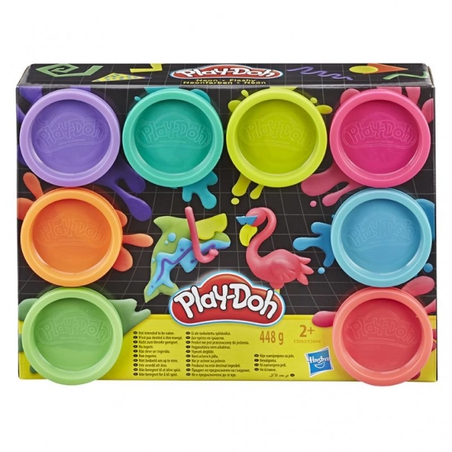 Set Neon Play-Doh 8 Culori