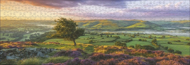 Puzzle panoramic Purpurovii infloriri 1000 piese