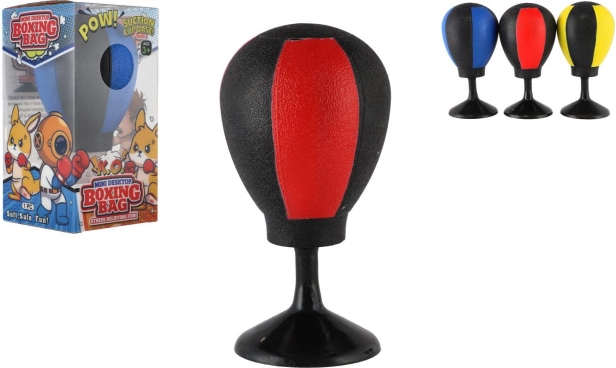 Minge de box mini pentru birou cu ventuză, 14 cm, jucărie antistres