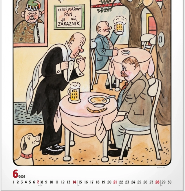 calendar de perete Josef Lada 2026