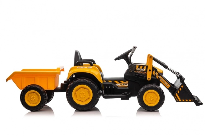 Tractor electric cu lingură galben