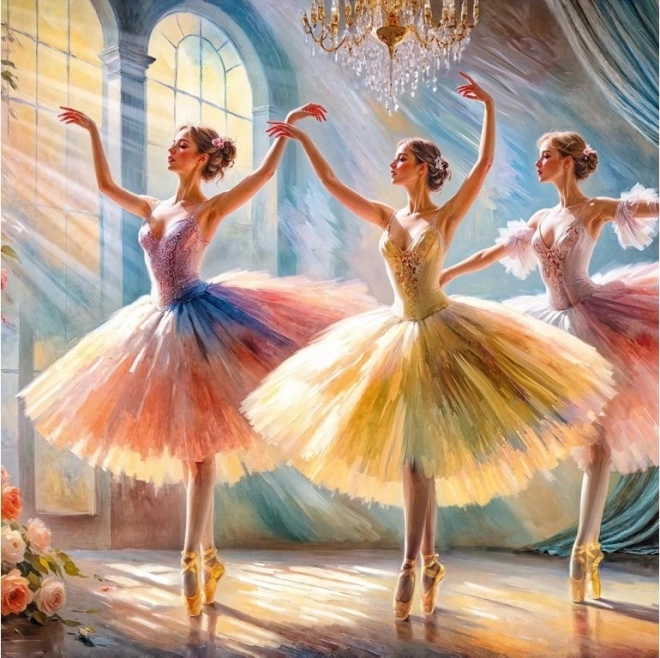 Puzzle Trei balerine 1000 piese