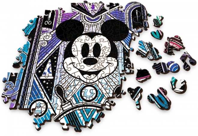 Puzzle din lemn Mickey Mouse și Minnie 501 piese