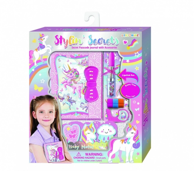 Jurnal cu cifru cu pix Pecoware - unicorn