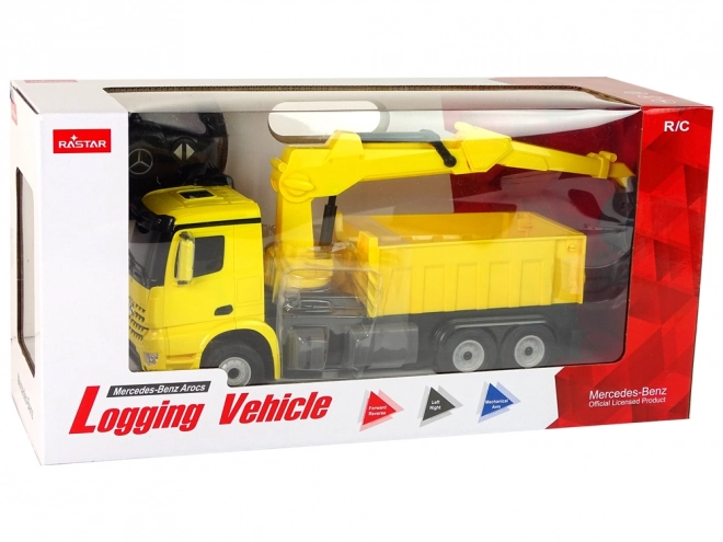 Camion cu prindere Mercedes Rastar galben