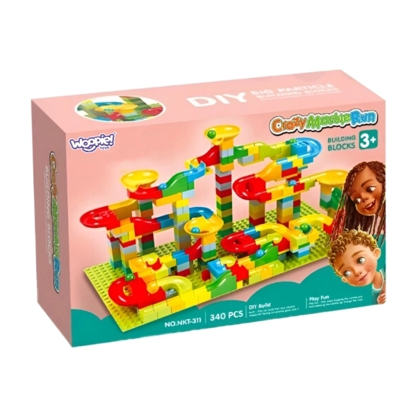 Traseu cu bile de construcție 340 piese de la Woopie