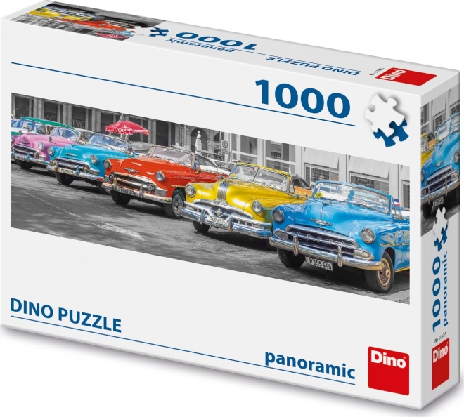 Puzzle panoramic Dino Sraz bouráků 1000 piese