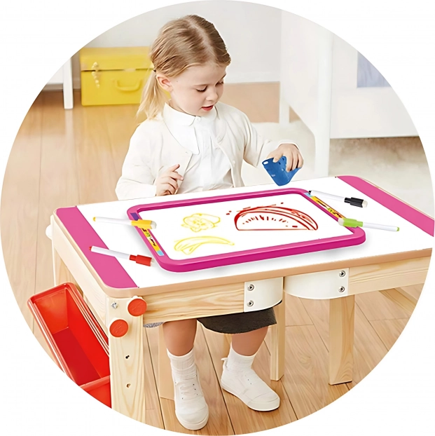 Tablă WOOPIE 3în1 Magnetică Ștergere Uscat Desen cu Lumină
