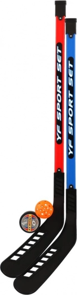 Set de crose pentru hochei pe teren cu minge de floorball și puc