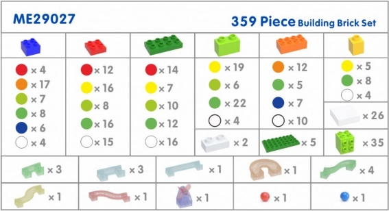 Set de construcție pistă cu bile STEM Masterkidz 359 piese