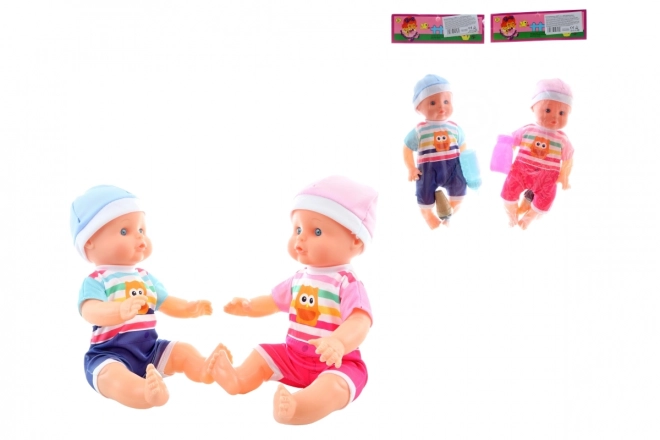 Bebeluș jucărie care face pipi cu accesorii