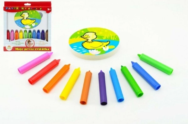 Pastelke de baie Prima Mea Zoo Set 10 cu Burete