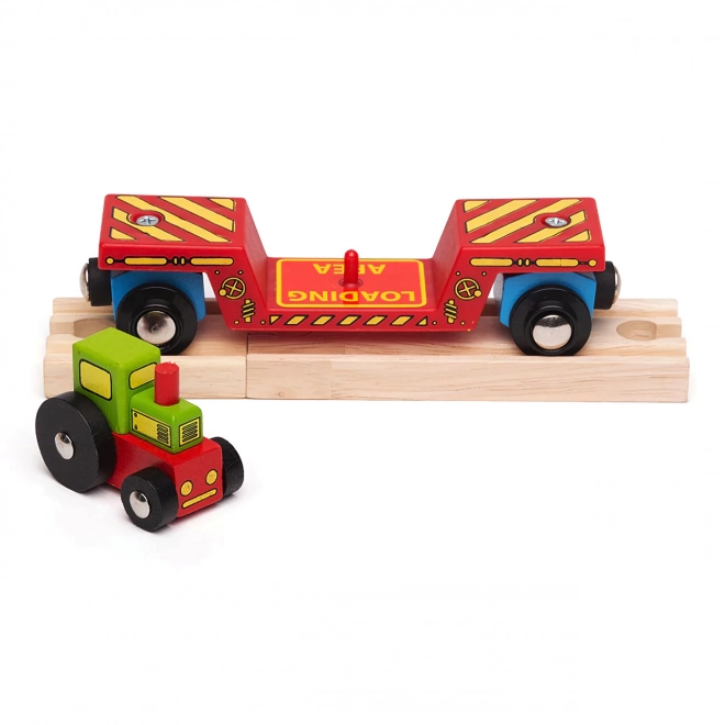 vagon cu tractor și șine Bigjigs Rail