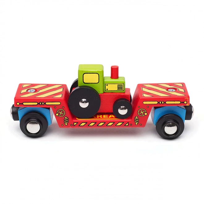 vagon cu tractor și șine Bigjigs Rail