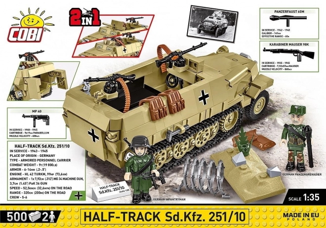 Half-Truck blindat Sd.Kfz. 251 cu 500 de piese