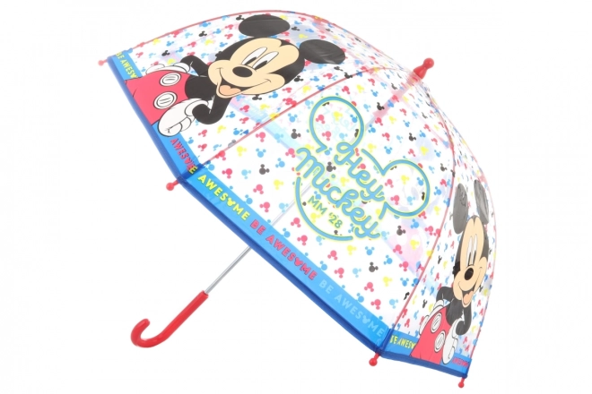 Umbrelă transparentă manuală Mickey Mouse