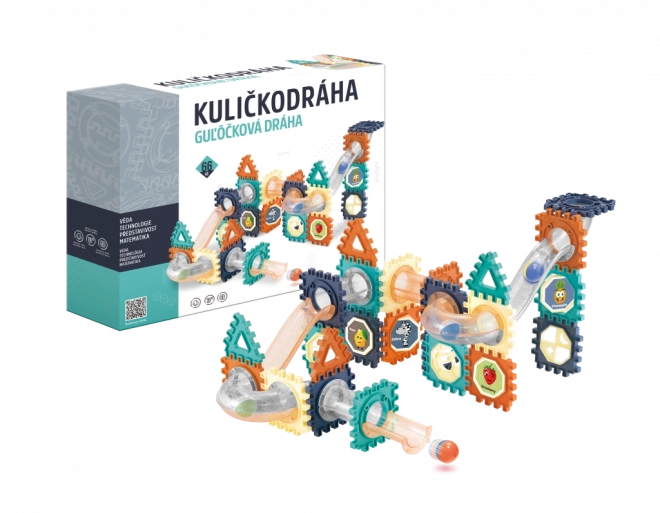 Set complet pentru pistă de bile 66 piese