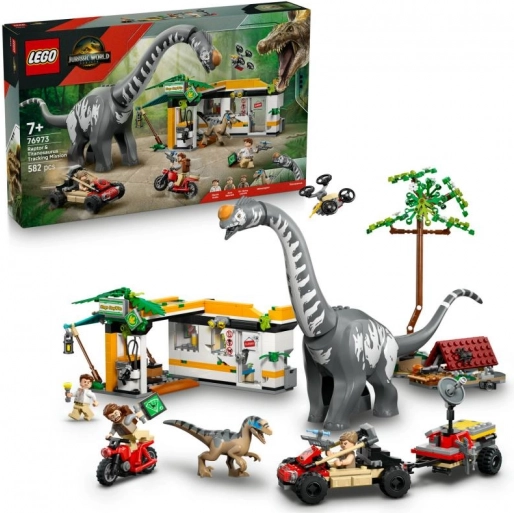 lego jurassic world vânătoarea de tytanozaur și raptor