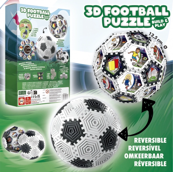 Puzzle 3D Educa Build&Play minge de fotbal 32 piese