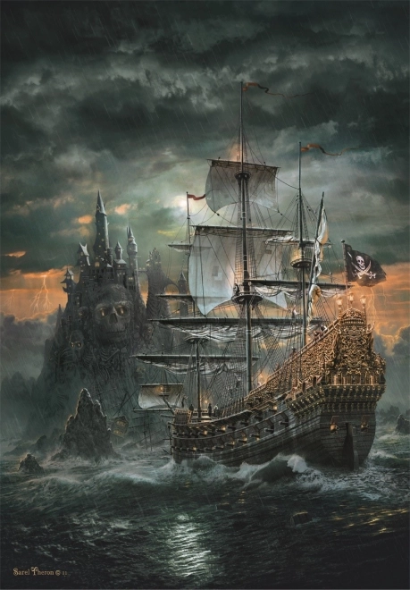 Puzzle 1500 piese Navă Pirați Compactă