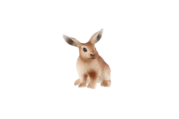 Figurina iepure de câmp din plastic 6cm
