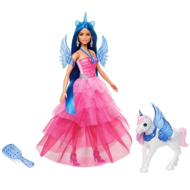 Barbie prințesă safir cu unicorn înaripat