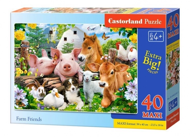 Puzzle maxi 40 piese Farm Friends