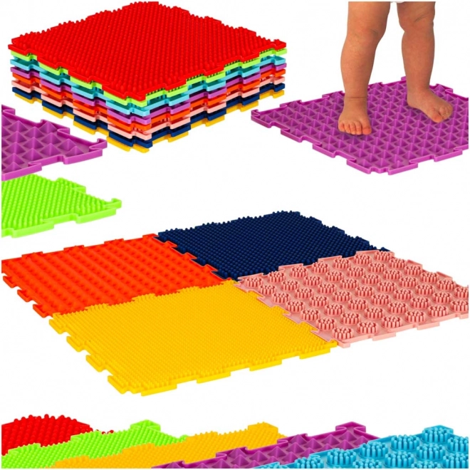 Covor ortopedic senzorial puzzle pentru masajul picioarelor