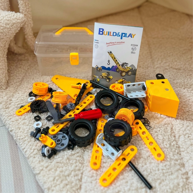 Set construcție vehicule 8 în 1 WOOPIE