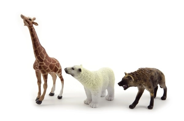 Animale Safari Zoo din plastic 10cm set 12 bucăți