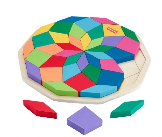 Puzzle educativ din lemn Mandala