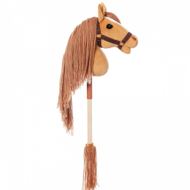 Cal de lemn pe băț Hobby Horse HOPPIHORSE Maro castaniu