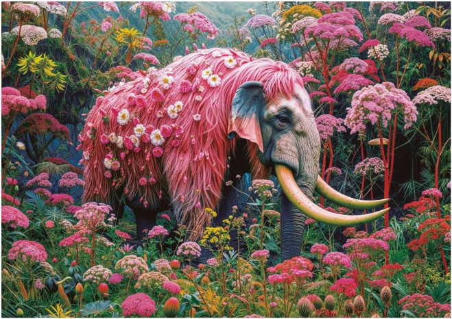 Puzzle Elefantul Floral 500 de piese