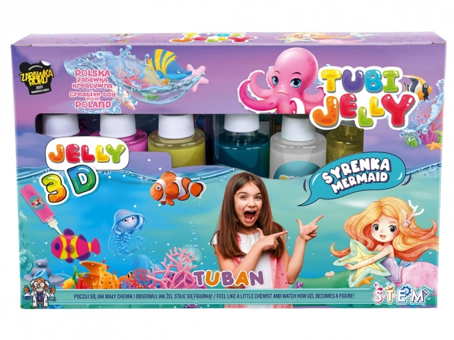 Set creativ Tubi Jelly 6 culori - Sirenă