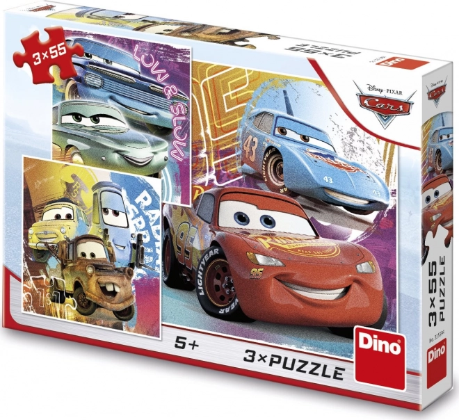 Puzzle Prietenii Cars 3x55 piese