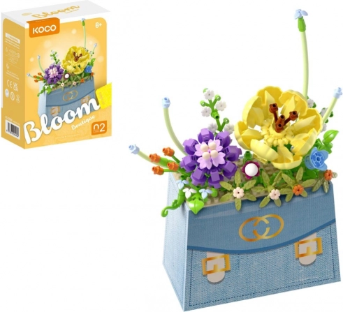 Set de construcție KOCO mini floare în poșetă, 223 piese