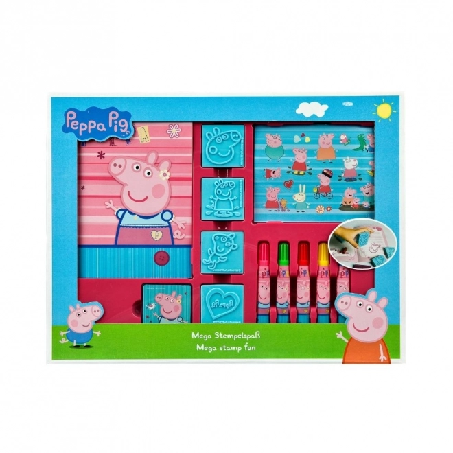 Set mare de ștampile Peppa Pig 12 piese